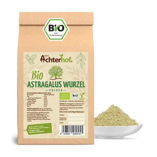 vom Achterhof BIO Astragalus Wurzel Pulver 100g