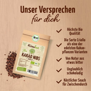 vom Achterhof BIO Kakaonibs 200g – Bild 2