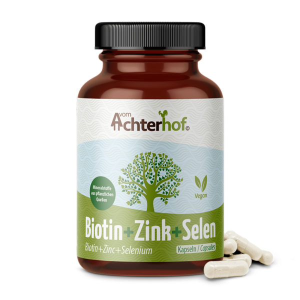 vom Achterhof Biotin + Zink + Selen Kapseln 120 Kapseln