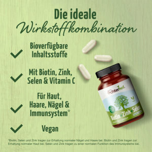 vom Achterhof Biotin + Zink + Selen Kapseln 120 Kapseln – Bild 4