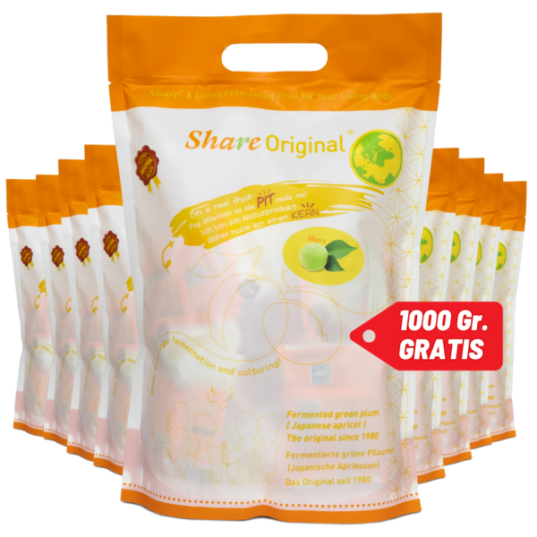 Share Original fermentierte Pflaume 9000g, ca. 60 Stück (1000g) gratis